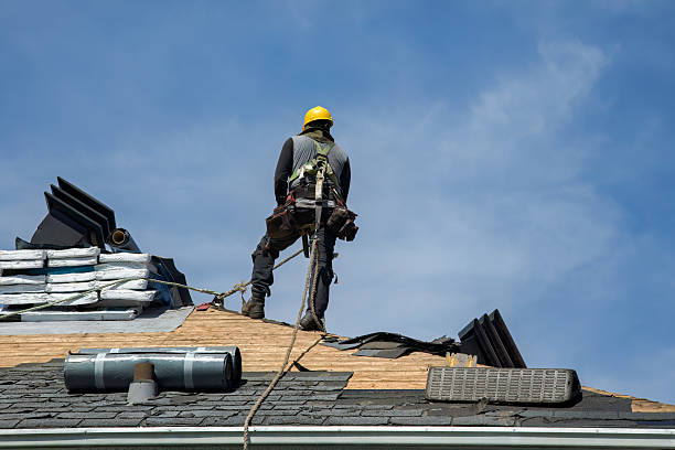 Professional Gutter Installation technician working in West Springfield, PA